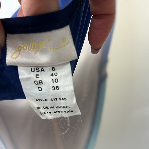 Womens Gottex Blue 2 Pc Bikini Swimsuit 8 - Picture 5 of 6